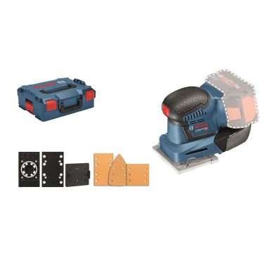 Bosch GSS 18V-10 Rystepudser med taske, uden batteri og oplader