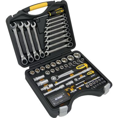 Ironside 748667 Hylsnyckelsæt 1/4" og 1/2", 90 dele