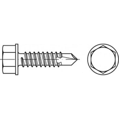 REYHER 075040140042025 Flangeskrue 4,2 x 25 mm, pakke med 1000, HB ST