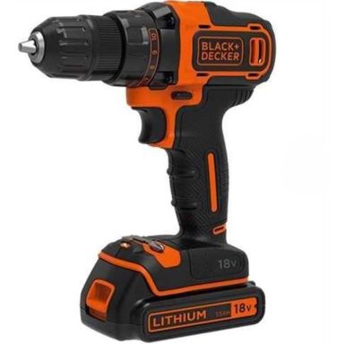 Black & Decker BDCDD186K-QW Bore-/skruemaskine med batteri og oplader