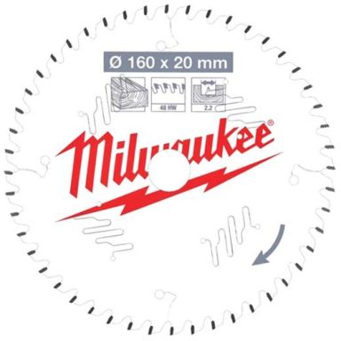 Milwaukee CSB P W Sågklinga 160x2,2x20 mm, 48T