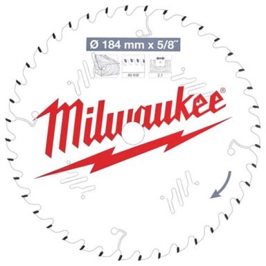 Milwaukee CSB P W Sågklinga 184x2,1x15,87 mm, 40T