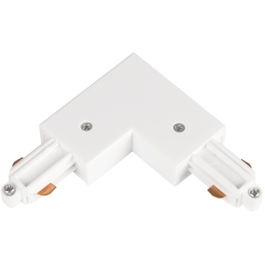 Hide-a-Lite LiteTrac L-tilkobling 1-faset, hvit