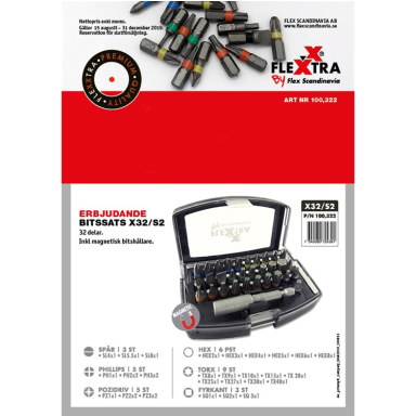 Flexxtra 100322 Bitssæt 32 dele