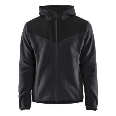 Blåkläder 594025369799XL Takki neulosta, softshell-vahvikkeet, antrasiittiharmaa/musta