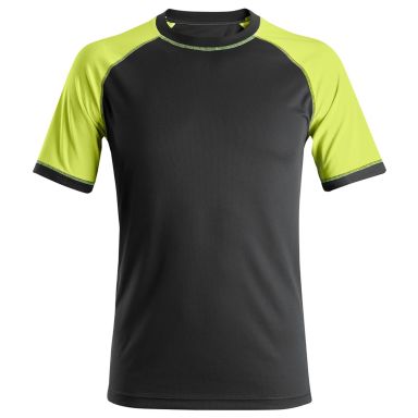 Snickers 2505 T-paita musta/neonkeltainen