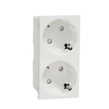 Schneider Electric Unica System+ Veggkontakt 2 stikkontakter, jordet