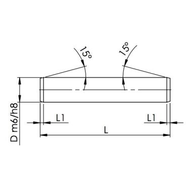 Almén Special Fastener 23381312 Kæp cylindrisk, m6, Ø3 mm, 100-pak