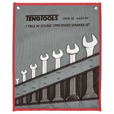 Teng Tools 6607AF Kiintoavainsarja 7 osaa, kokoontaitettava säilytyslaukku