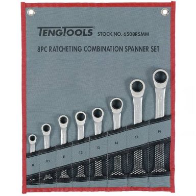 Teng Tools 6508RSMM Ring- gaffelnøglesæt 8 stk., 8-19 mm