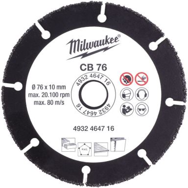 Milwaukee CB 76 Karbidskiva Ø 76 mm