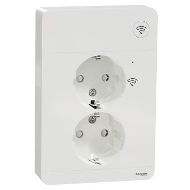 Schneider Electric Wiser WDE002182 Stikkontakt 2-veis, Zigbee