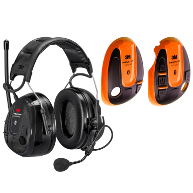 3M Peltor WS Alert XP Hörselskydd med orange skal, Bluetooth med hjässbygel