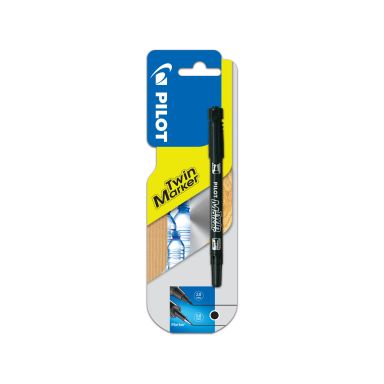 Pilot Twin Marker Märkpenna 0,8/2 mm, svart