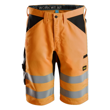 Snickers 6132 LiteWork Shorts varsel, orange/svart