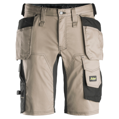 Snickers 6141 AllroundWork Shorts khaki / svart
