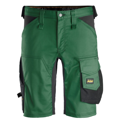 Snickers 6143 AllroundWork Shorts skogsgrön/svart