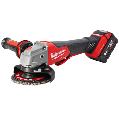 Milwaukee M18ONEFSAG125XPDB502X Vinkelsliber Ø125 mm, med batteri og lader