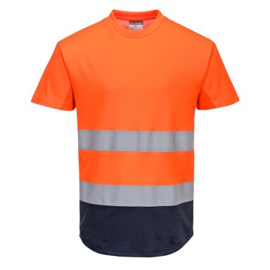 Portwest C395 T-paita Hi-Vis-oranssi/laivastonsininen