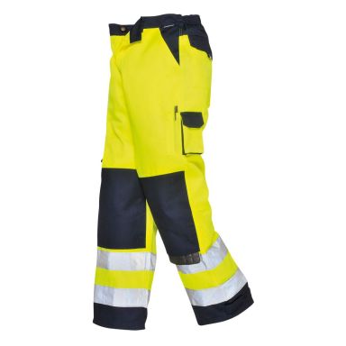 Portwest Lyon Arbeidsbukse Hi-Vis gul/marineblå