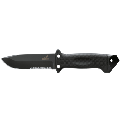 Gerber LMF II Infantry Jagtkniv med kappe, sort boks