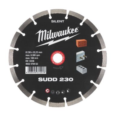 Milwaukee 4932479463 SUDD SILENT Timanttikatkaisulaikka Laikan halkaisija 230 mm