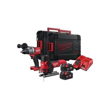 Milwaukee M18 FPP2AA2-502X Verktygspaket med skruvdragare och sticksåg