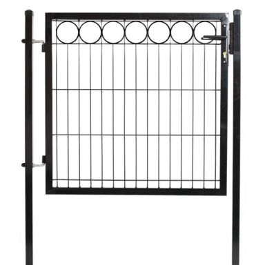 Hortus 111-405 Grind till panelstängsel med deko &quotO", svart