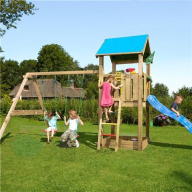 Jungle Gym Castle Lektorn med gunga och rutschkana