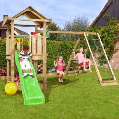 Jungle Gym House Lektorn klättermodul och rutschkana