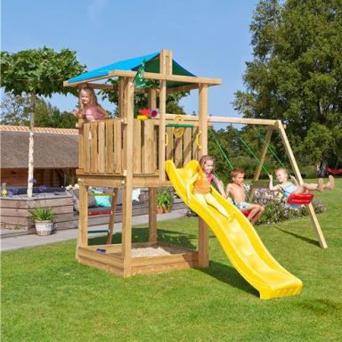 Jungle Gym Hut Lektorn med gunga och rutschkana