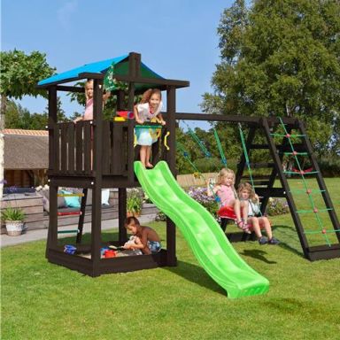 Jungle Gym Hut Lektorn med klättermodul och rutschkana