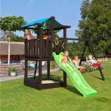 Jungle Gym Hut Lektorn med gunga och rutschkana