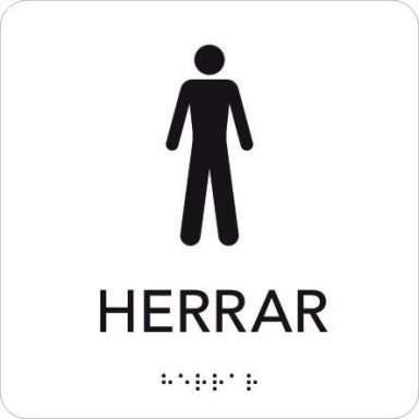 UniGraphics 6705353 Skylt herrar, taktil, 150 x 150 mm