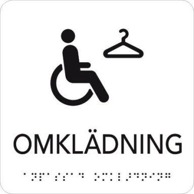 UniGraphics 6705369 Skylt omklädning, taktil, 150 x 150 mm