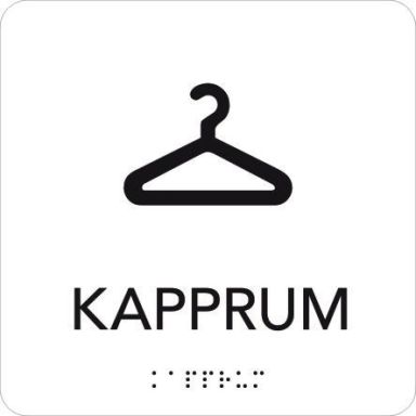 UniGraphics 6705375 Skylt kapprum, taktil, 150 x 150 mm