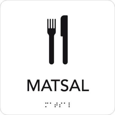 UniGraphics 6705387 Skylt matsal, taktil, 150 x 150 mm