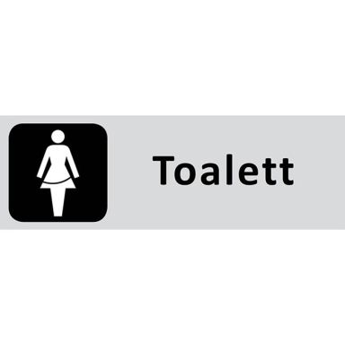 UniGraphics 6705301 Skylt Toalett, 225 x 80 mm