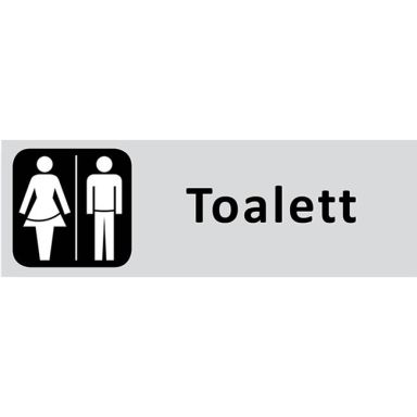 UniGraphics 6705302 Skylt Toalett, 225 x 80 mm