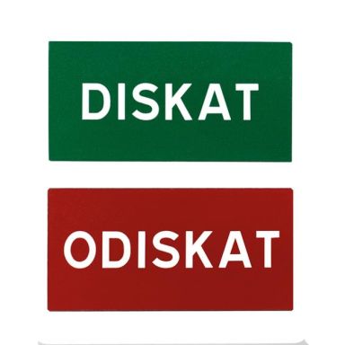 UniGraphics 3124020 Magnetskylt Diskat/Odiskat, 100 x 50 mm