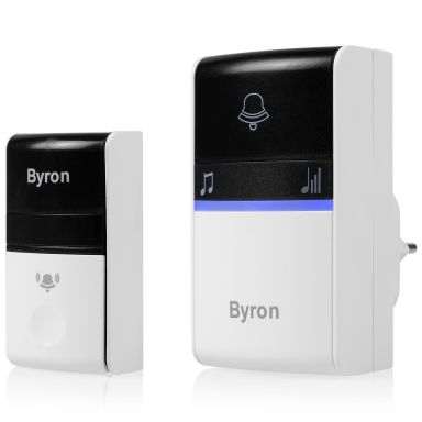 Byron DBY-23412 Ovikellosarja – sisältää ovikellopainikkeen ja vastaanottimen