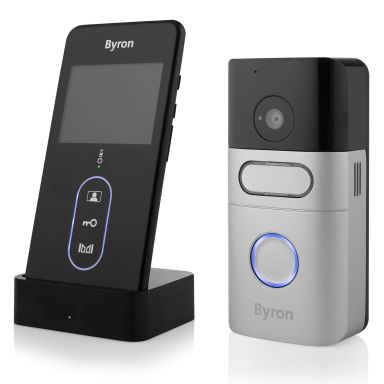 Byron DIC-24615 Video dørklokke trådløs, skærm, 2-vejs kommunikation