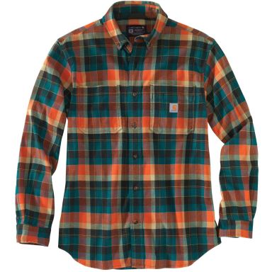 Carhartt Hamilton Flanellipaita oranssi, turkoosi