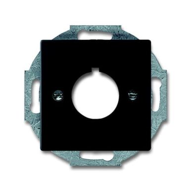 ABB Impressivo 2533-885 Centrumplatta matt svart, 22,5 mm hål