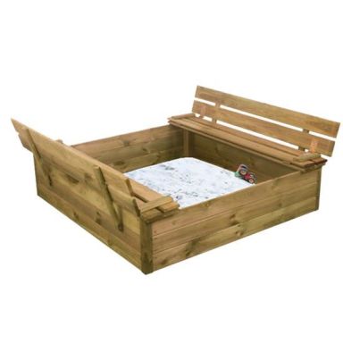 Nordic Play 805-733 Sandlåda med bänk, lock och 240 kg sand