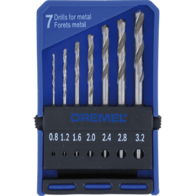 Dremel 628 Borsett til multiverktøy, 7 deler, 0,8-3,2 mm