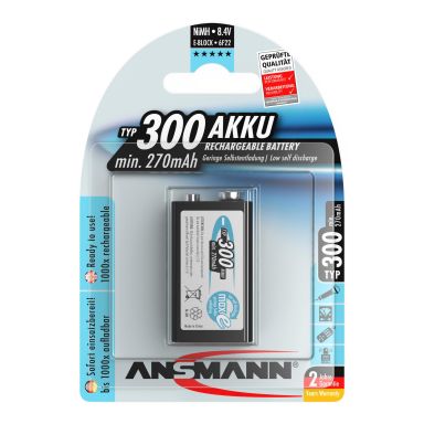 Ansmann 5035453 Batteri oppladbart, E-Block/8,4 V, 9V, NiMH