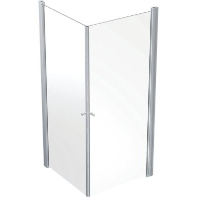 Contura Showerama 10-02 Duschhörna rak, silver/klarglas