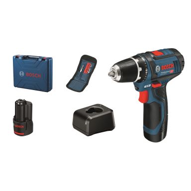 Bosch GSR 12V-15 Bore-/skruemaskine med batteri og oplader