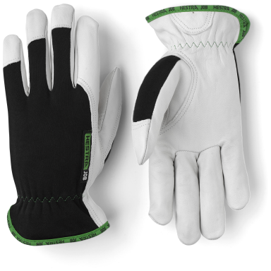 Hestra Pro Kobolt Monteringshanske geiteskinn, svart/hvit